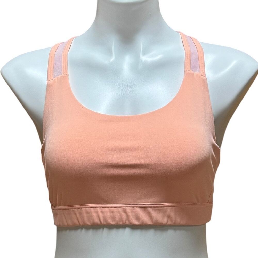 Athleta Racerback Sports Bra Peach Medium